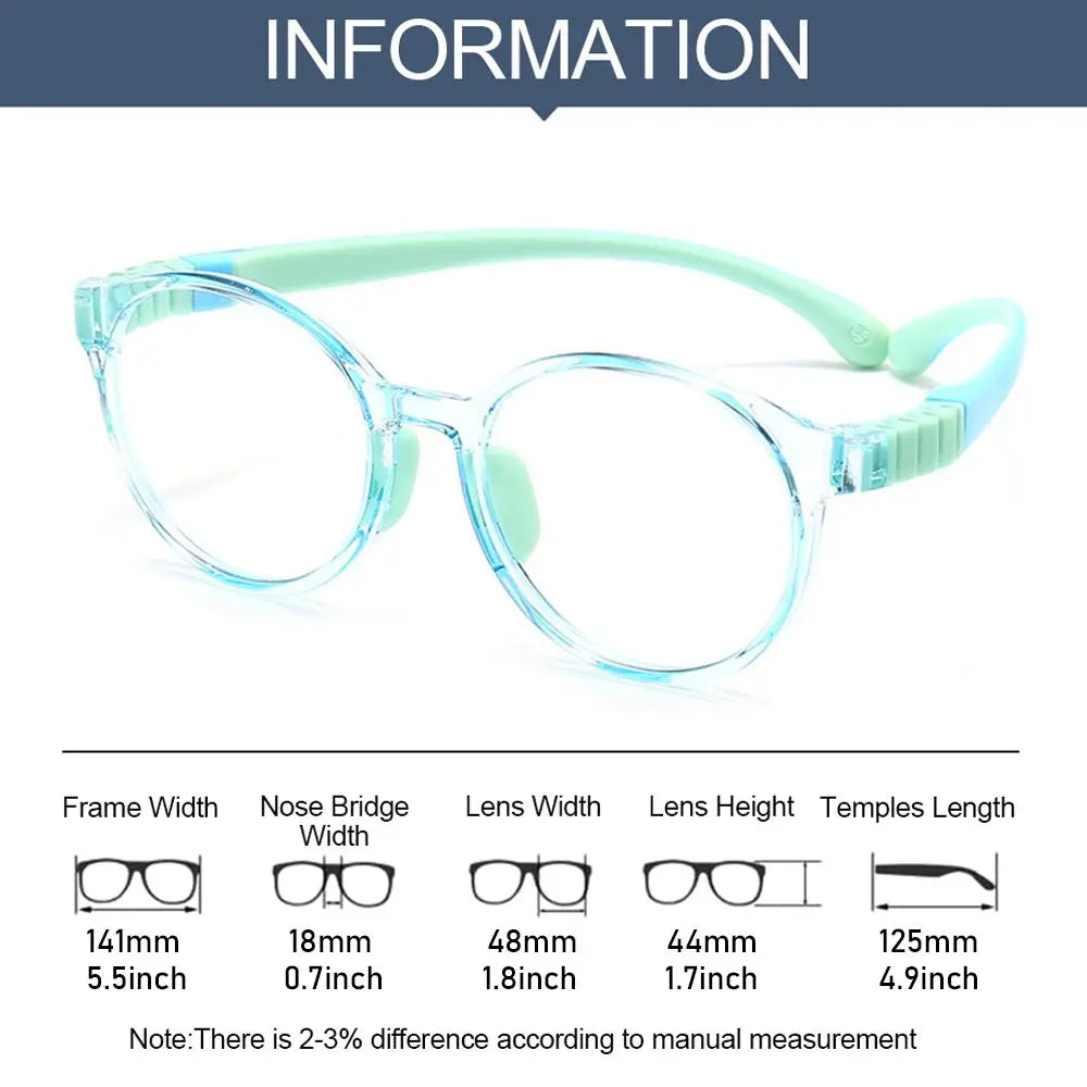 Anti Blue Light Kids Safety Optical Frame Blocking Eyeglasses