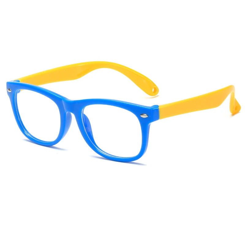 Kids Blue-Light Blocking Filter Gaming Goggles Silicone Frame Eyeglasses