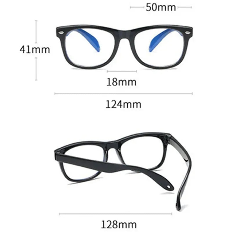 Kids Blue-Light Blocking Filter Gaming Goggles Silicone Frame Eyeglasses