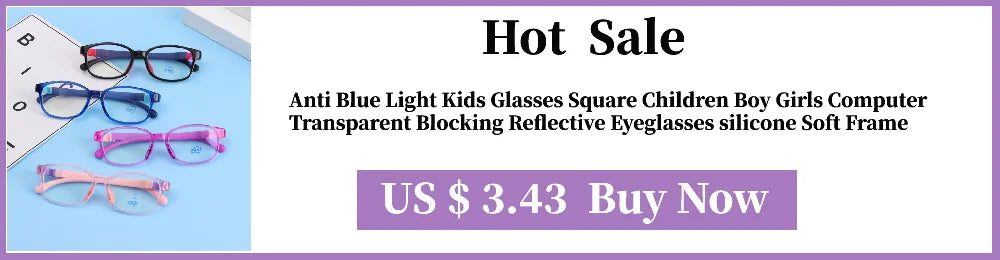 Anti Blue Light Kids Safety Optical Frame Blocking Eyeglasses
